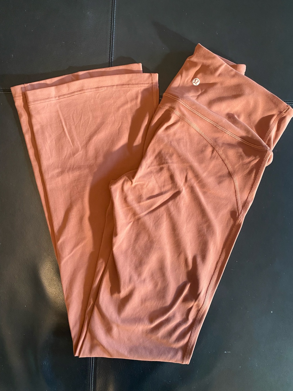 Lululemon Groove Nulu High-Rise Flared Pant in rust, Sz 6